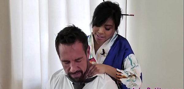  Asian Maid Serves Her Master Right- Ember Snow
